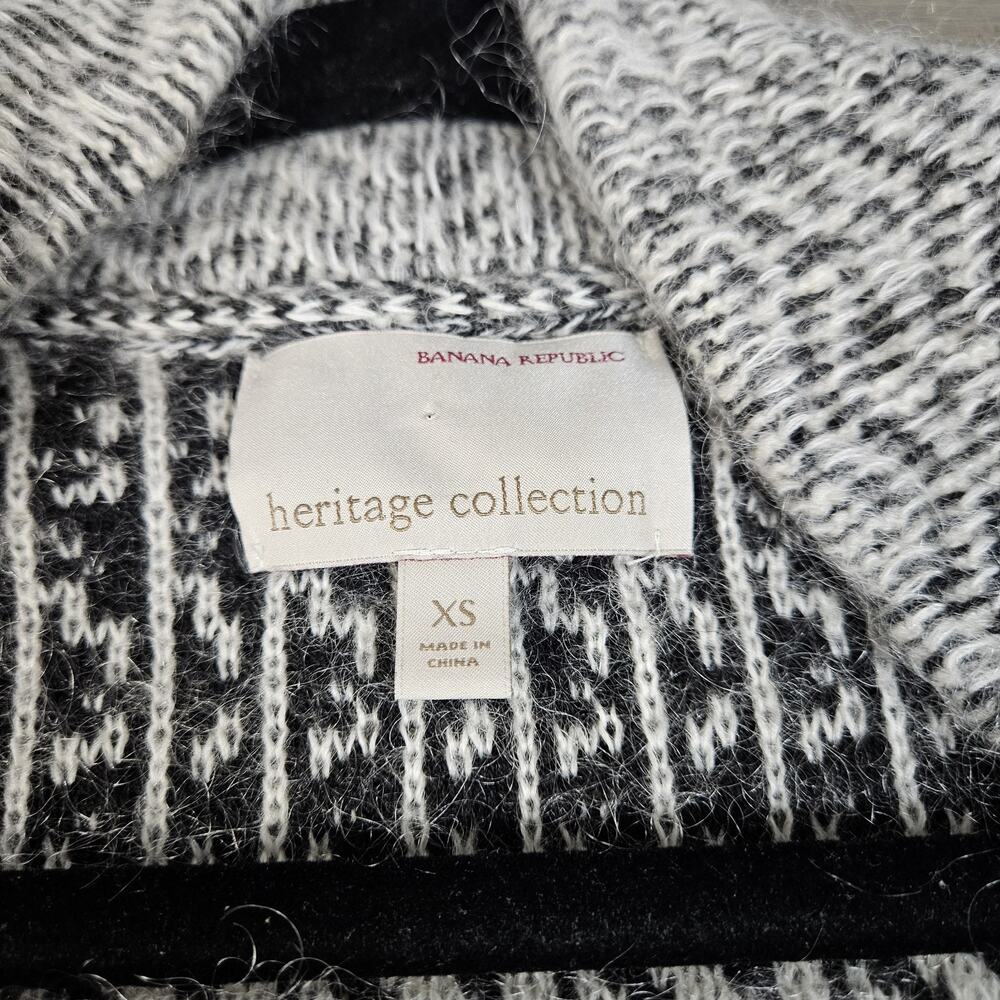 Banana Republic Heritage Collection Cardigan Sweater Mohair Merino Wool Gray XS - Picture 3 of 6